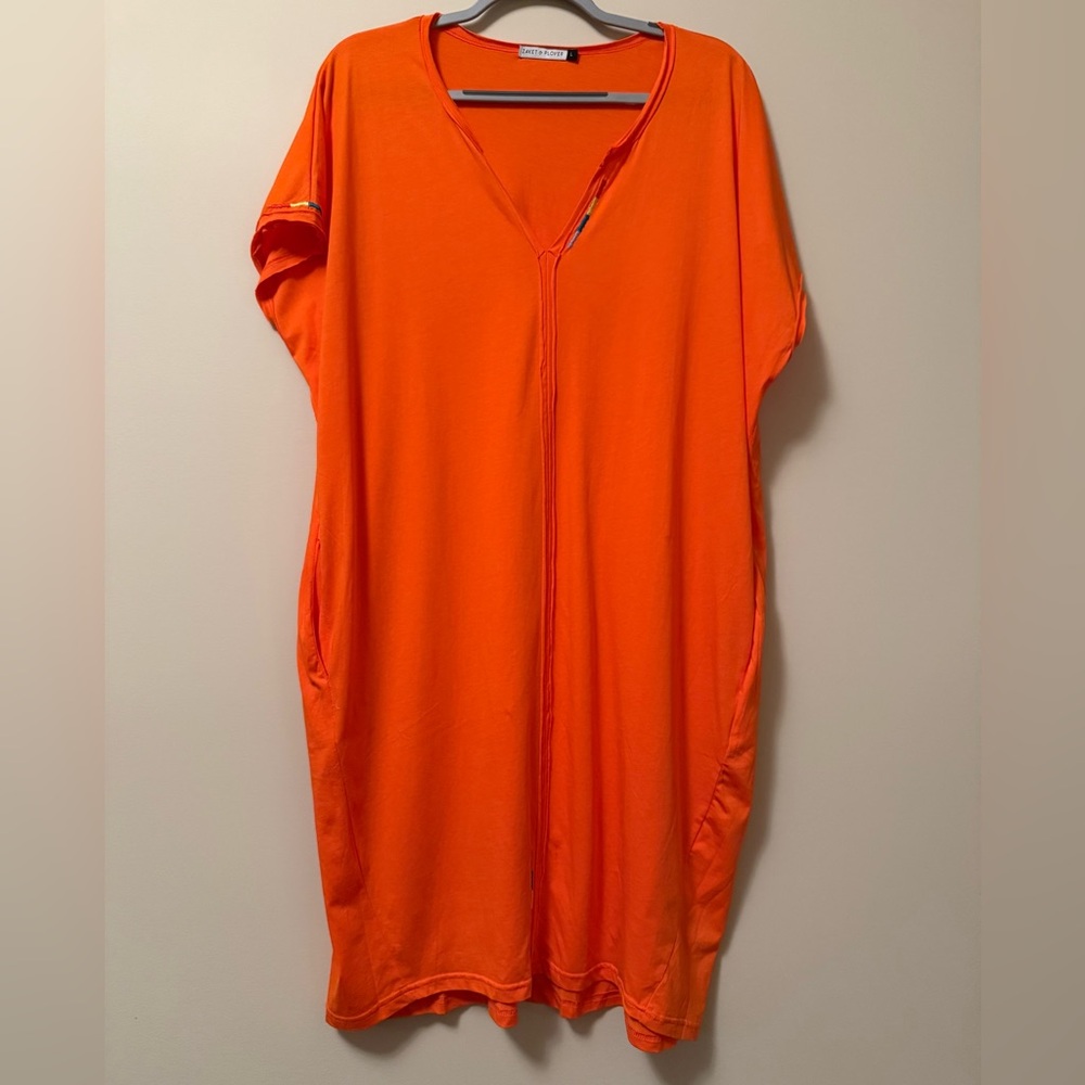 Zacket & Plover Raw Edge Tee Dress